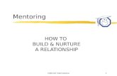 Optimist International1 Mentoring HOW TO BUILD & NURTURE A RELATIONSHIP.