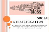 SOCIAL STRATIFICATION Big Question: Does social inequality add to the structure and function of society or does it add to the dysfunction of society?