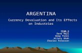 ARGENTINA Currency Devaluation and Its Effects on Industries TEAM 3 Dave Heyl Deep Patel Hilary Shah Charles Paterson.