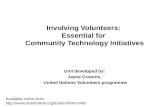 Available online from  Involving Volunteers: Essential for Community Technology Initiatives Unit developed.