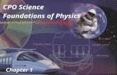 Chapter 1 CPO Science Foundations of Physics. Introduction  1.1 The Science of Physics  1.2 The Development of Scientific Knowledge  1.3 Physics is.