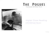 Higher Close Reading Christmas Quiz. The Pogues and Kirsty MacColl’s “Fairytale of New York”