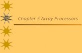 Chapter 5 Array Processors. Introduction  Major characteristics of SIMD architectures –A single processor(CP) –Synchronous array processors(PEs) –Data-parallel.