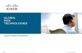 © 2006 Cisco Systems, Inc. All rights reserved.Cisco Confidential01/28/07 1 CISCO CONFIDENTIAL GLOBAL RISK TECHNOLOGIES Cisco’s Best Practices.