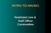 INTRO TO NAVSCI Restricted Line & Staff Officer Communities.