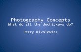 Photography Concepts What do all the doohickeys do? Perry Kivolowitz.