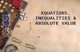EQUATIONS, INEQUALITIES & ABSOLUTE VALUE. 2 CONTENT 2.1 Linear Equation 2.2 Quadratic Expression and Equations 2.3 Inequalities 2.4 Absolute value.