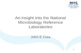 1 An insight into the National Microbiology Reference Laboratories John E Coia.