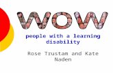 Wonder Of Working with people with a learning disability Rose Trustam and Kate Naden.