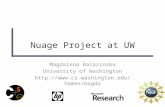 Nuage Project at UW Magdalena Balazinska University of Washington .