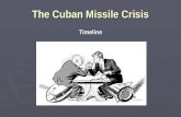 The Cuban Missile Crisis Timeline. Background ►J►J►J►January, 1959 Fidel Castro assumes power after the Cuban Revolution. Shortly thereafter Castro nationalizes.