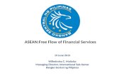 ASEAN:Free Flow of Financial Services 19 June 2015 Wilhelmina C. Mañalac Managing Director, International Sub-Sector Bangko Sentral ng Pilipinas.