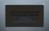 Anti-Bullying Summit Turnaround Training Tina Lyles School Counselor Crossville Elementary School.