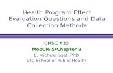 Health Program Effect Evaluation Questions and Data Collection Methods CHSC 433 Module 5/Chapter 9 L. Michele Issel, PhD UIC School of Public Health.