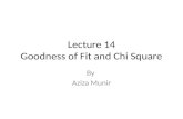 Lecture 14 Goodness of Fit and Chi Square By Aziza Munir.