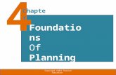 4 Chapter Foundations Of Planning Copyright ©2011 Pearson Education.