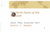 The Birth Pains of the Messiah Have They Started Yet? Robert C. Newman Abstracts of Powerpoint Talks - newmanlib.ibri.org -newmanlib.ibri.org.