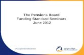 The Pensions Board Funding Standard Seminars June 2012.