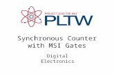 Digital Electronics Synchronous Counter with MSI Gates.