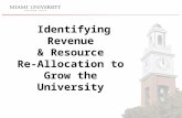 Identifying Revenue & Resource Re-Allocation to Grow the University.