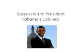 Succession to President (Obama’s Cabinet). VP: Joe Biden (D)