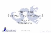 Www.ischool.drexel.edu INFO 320 Server Technology I Week 6 Networking 1INFO 320 week 6.
