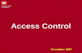 US Army Corps of Engineers November 2007 Access Control.