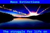 Mass Extinctions The struggle for life on earth. Mass Extinction - Definition A significant proportion of species become extinct (between 30% and 95%)