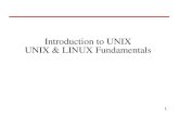 1 Introduction to UNIX UNIX & LINUX Fundamentals.