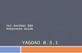 YAGDAO 0.3.1 Yet Another DAO Hibernate Guide. yagdao     Mert Can Akkan.