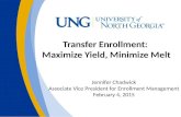 Transfer Enrollment: Maximize Yield, Minimize Melt Jennifer Chadwick Associate Vice President for Enrollment Management February 4, 2015.