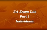 1 EA Exam Lite Part 1 Individuals. 2 Topic 1 Overview: The Individual Tax Computation Format.