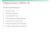 Objectives (BPS 3) The Normal distributions  Density curves  Normal distributions  The 68-95-99.7 rule  The standard Normal distribution  Finding.