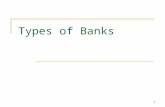 1 Types of Banks. 2 Central bank Development Bank Investment Bank Cooperative Credit Bank Regional Rural Bank Non Banking Financial Companies Types of.