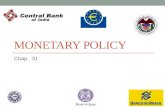 MONETARY POLICY Chap. 31. IMPLEMENTING MONETARY POLICY.
