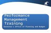 Performance Management Training Governor’s Office of Planning and Budget 1.