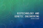 BIOTECHNOLOGY AND GENETIC ENGINEERING CRISTINA SALVADOR.