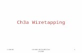 1/20/02Miller CSC3091 Ch3a Wiretapping. 1/20/02Miller CSC3092 Tap Or Not to Tap Advances in technology are rapidly making traditional wiretaps obsolete.