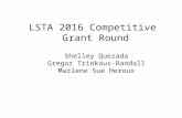 LSTA 2016 Competitive Grant Round Shelley Quezada Gregor Trinkaus-Randall Marlene Sue Heroux.