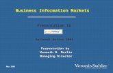 May 2001 Business Information Markets Presentation by Kenneth B. Marlin Managing Director Presentation to National Online 2001.