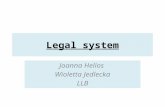 Legal system Joanna Helios Wioletta Jedlecka LLB.