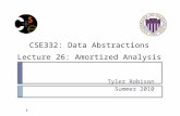 CSE332: Data Abstractions Lecture 26: Amortized Analysis Tyler Robison Summer 2010 1.