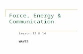 Force, Energy & Communication Lesson 13 & 14 WAVES.
