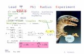 PREX PAVI06 May 2006 R. Michaels Jefferson Lab Lead ( Pb) Radius Experiment : PREX Z of Weak Interaction : Clean Probe Couples Mainly to Neutrons ( T.W.