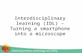 Interdisciplinary learning (IDL) – Turning a smartphone into a microscope.