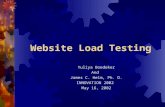 Website Load Testing Yuliya Boedeker And James C. Helm, Ph. D. INNOVATION 2002 May 16, 2002.