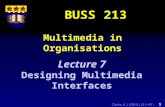 Clarke, R. J (2001) L213-07: 1 Multimedia in Organisations BUSS 213 Lecture 7 Designing Multimedia Interfaces.