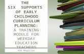 THE SIX SUPPORTS OF EARLY CHILDHOOD CURRICULUM PLANNING: A TRAINING MODULE FOR WEEKDAY EDUCATION TEACHERS ASK Magazine.