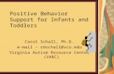 Positive Behavior Support for Infants and Toddlers Carol Schall, Ph.D. e-mail - cmschall@vcu.edu Virginia Autism Resource Center (VARC)