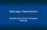 Salvage Operations Henderson Truck Company Manual.